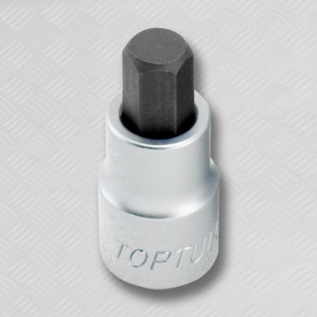 Tubulare cu torx, E-uri si hexagon (Scule si echipamente service) - Capat cheie tubulara cu bit hexagonal 1/4 6 mm