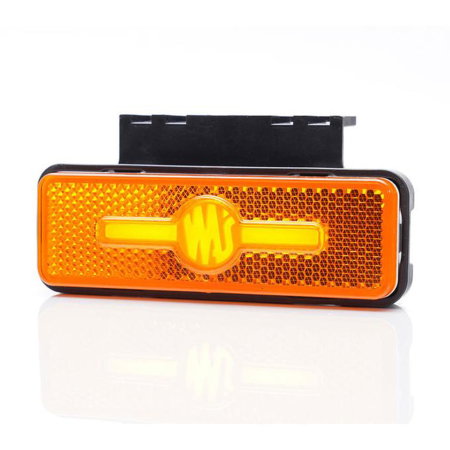 Branduri - Lampă gabarit LED WAS W254 – poziție laterală portocaliu, 12V-24V, montaj universal