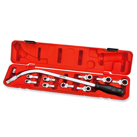 Scule speciale reparatii auto (Scule speciale auto) - Cheie cu varfuri inlocuibile pentru tensionarea curelelor de transmisie 11buc