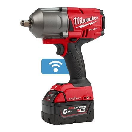 Pistol impact (Scule electrice) - Cheie de impact Milwaukee 1/2″ 1356Nm 18V M18ONEFHIWF12-502X, ONE-KEYtm M18 FUELtm, cuplu ridicat si inel de fixare, cod 4933459727, 2 x M18 B5 acumulator, M12-18 FC incarcator, cutie HD