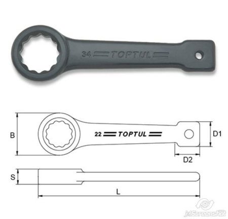 Scule de impact (Scule si echipamente service) - Cheie inelara de impact 47