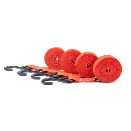 Set 4 Chingi Ancorare cu Clichet Carguard - 4.5m x 25mm - 680kg (Total 2.7 Tone) - Moto, ATV, Remorcă - Certificat TUV/GS [3]