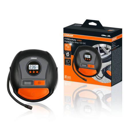 Mini-compresoare (Accesorii) - Compresor auto cu afisaj electornic Osram Tyreinflate 450
