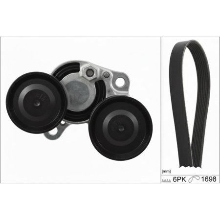 Echipamente Service - Kit Complet Curea Transmisie + Role Întinzătoare INA - BMW Seria 3, 5, X3 - Motor N47 (2.0 Diesel)