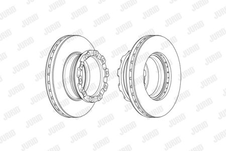 Franare Jurid Camioane (Accesorii camioane) - Disc frana axa remorcata Jurid