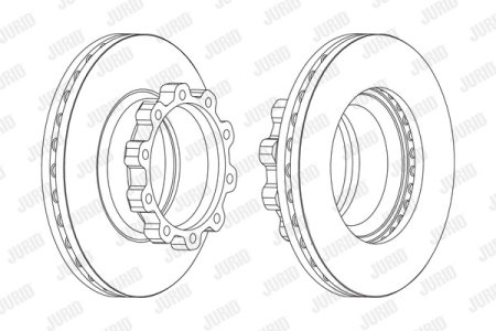 Franare Jurid Camioane (Accesorii camioane) - Disc frana spate stg/dr Jurid