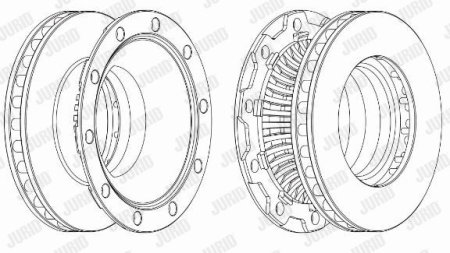 Franare Jurid Camioane (Accesorii camioane) - Disc frana spate stg/dr Jurid