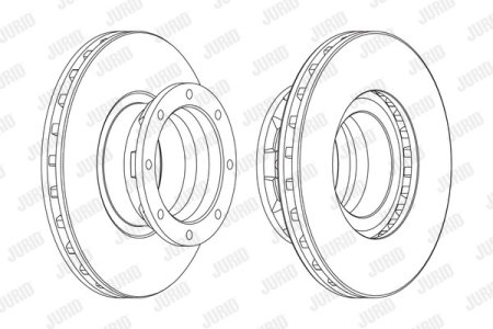 Franare Jurid Camioane (Accesorii camioane) - Disc frana spate stg/dr Jurid