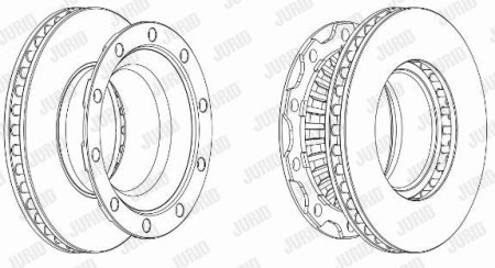 Franare Jurid Camioane (Accesorii camioane) - Disc frana spate stg/dr Jurid