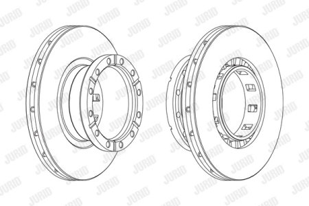 Franare Jurid Camioane (Accesorii camioane) - Disc frana spate stg/dr Jurid