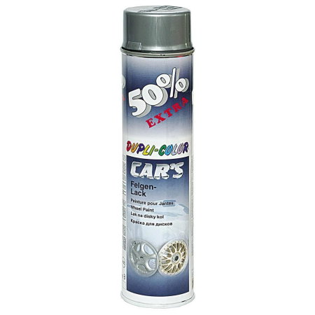 Vopsea jante (Chimice auto) - DUPLICOLOR Car's Vopsea spray pentru jante Argintiu - 600 ml cod 6938