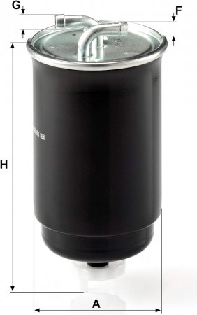 Filtru combustibil Mann pentru VW Transporter T3, Polo II, Jetta II, Golf II, Ford Escort [1]
