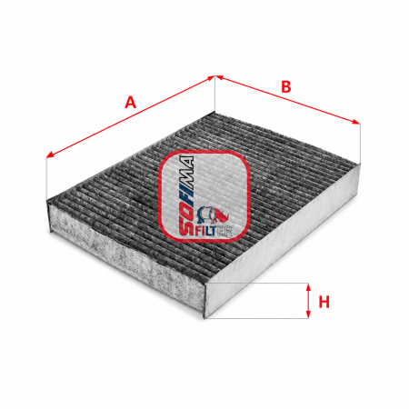 Filtru habitaclu carbon activ Sofima pentru Opel Vivaro B 262x193 mm [1]