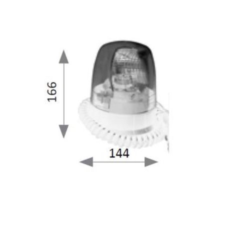 Girofar galben Vignal cu LED 3.5W 10/30V, alimentare la brichetă [1]