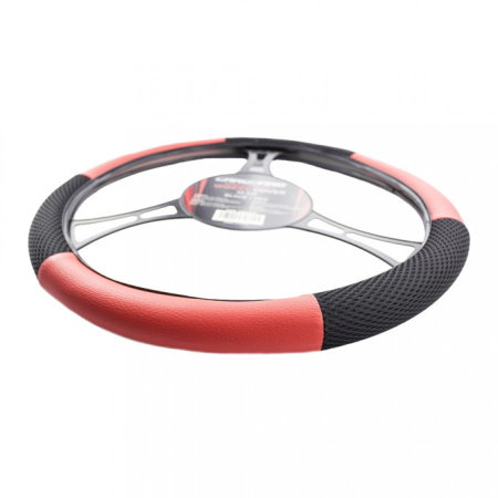 Husa Volan Auto - Rosu/Negru [3]
