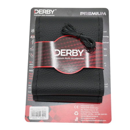 Accesorii Auto - Husa volan neagra cu ac si ata 80 g, cusatura neagra DERBY