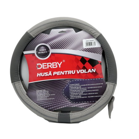 Accesorii Auto - Husa volan piele naturala DERBY Gri (37-39 cm)