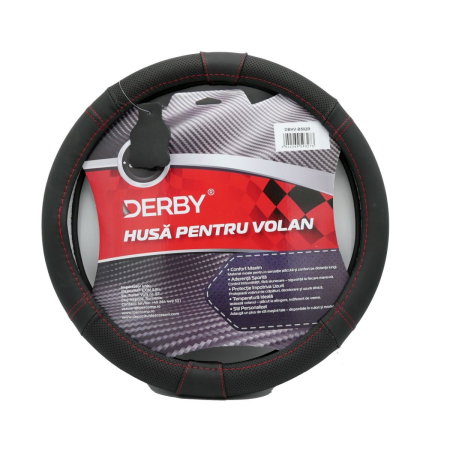 Accesorii Auto - Husa volan piele naturala DERBY Rosu (37-39 cm)