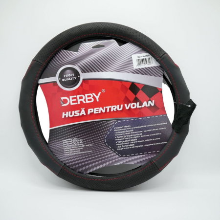 Accesorii Auto - Husa volan piele naturala DERBY Rosu (37-39 cm)