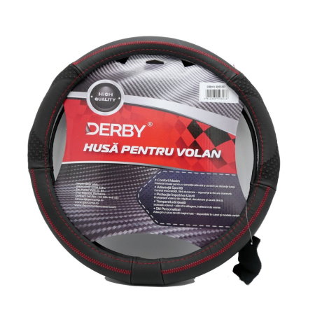 Accesorii Auto - Husa volan piele naturala DERBY Rosu (37-39 cm)
