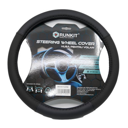 Accesorii Auto - Husa volan piele sintetica Negru (37-39 CM)