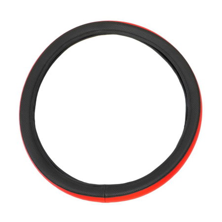Huse Auto - Husă Volan Umbrella Piele Ecologică - Roșu/Negru, 40-42 cm