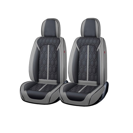 Huse scaun (Accesorii interior) - Huse auto premium 5 locuri Carguard Deluxe piele ecologica perforata - gri - negru