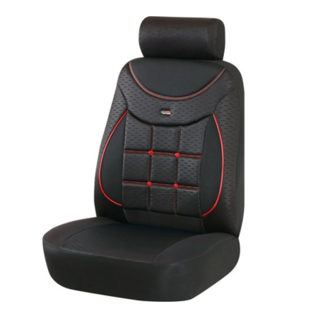Huse scaun (Accesorii interior) - Huse scaun auto Negru/Rosu Silver 609