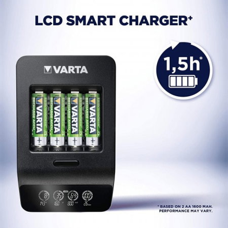 incarcator VARTA LCD Smart Plus CHARGER+4xAA 2100 mAh (57684101441) [4]
