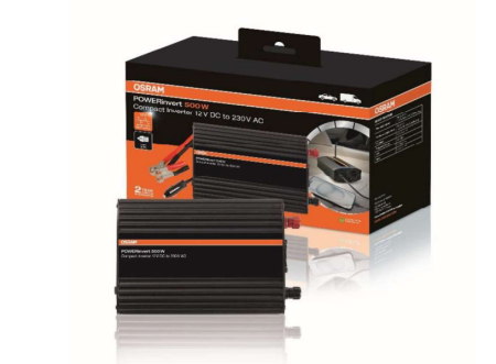 Transformator auto (Electronice auto) - Invertor Osram POWERinvert Modified Sine Wave Inverter 12V DC 500W