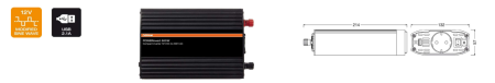 Invertor Osram POWERinvert Modified Sine Wave Inverter 12V DC 500W [1]