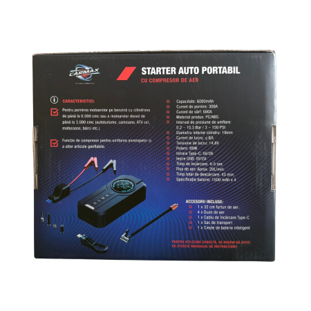 JUMP STARTER PENTRU PORNIRE MASINA CARMAX 6000 MAH [1]