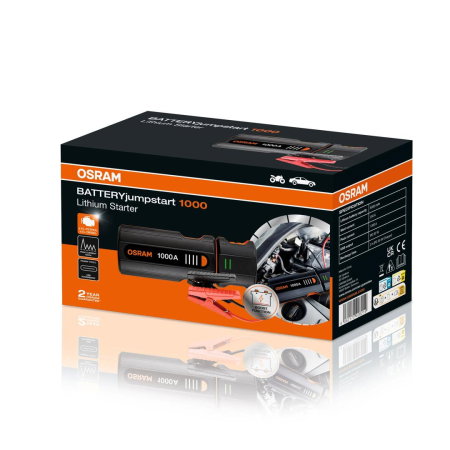 Redresor si roboti pornire (Scule si echipamente service) - Jump starter pentru pornire masina Osram BATTERYjumpstart 1000A - 8000 mAh