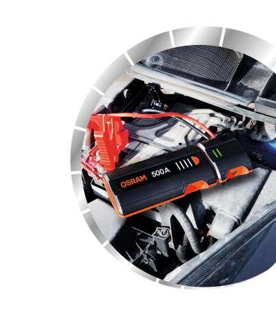 Redresor si roboti pornire (Scule si echipamente service) - Jump starter pentru pornire masina Osram BATTERYjumpstart 500A - 6000 mAh