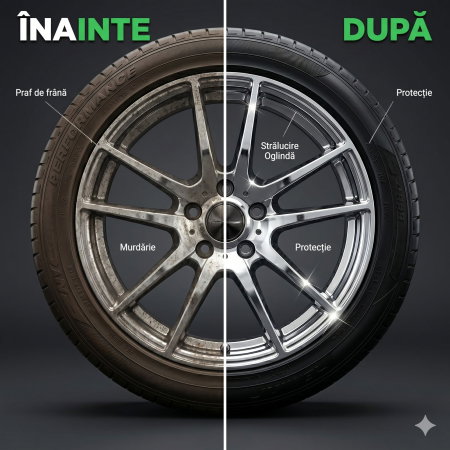 Kit Complet Întreținere Roți Durance: Curățare Jante + Luciu Anvelope + Perie Cadou [1]