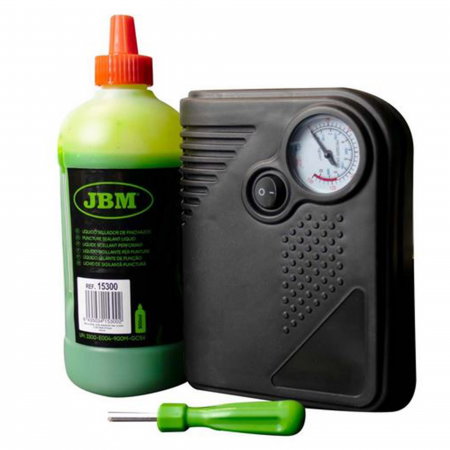 Branduri - Kit JBM by MTR reparatie anvelope - lichid, compresor si dispozitiv desfacere valve