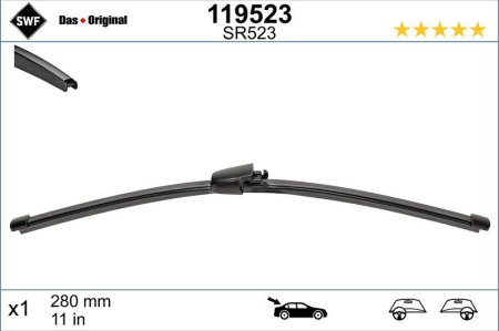 Turisme (Stergatoare) - Lamela stergator spate SWF Wiper FB REAR LHD/RHD 280 mm