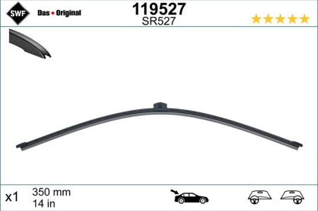 Turisme (Stergatoare) - Lamela stergator spate SWF Wiper FB REAR LHD/RHD 350 mm