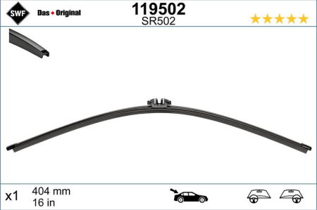 Turisme (Stergatoare) - Lamela stergator spate SWF Wiper FB REAR LHD/RHD 404 mm