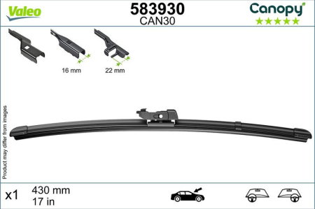 Lamela stergator Valeo Canopy 430 mm | 17 inch [1]