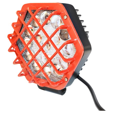 Lampa hexagonala grilaj metalic rosu 16 LED-uri DC 10-80V 48W unghi 6 [4]