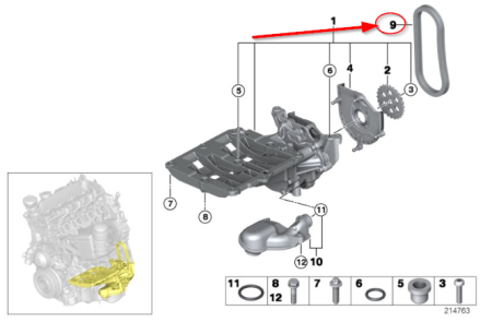 Kit distributie Bmw 2.0 si 3.0 (Piese auto) - Lant pompa ulei