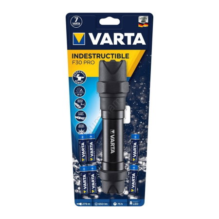 Lanterne si proiectoare (Scule si echipamente service) - Lanterna Varta Indestructible F30Pro LED/6W/6xAA
