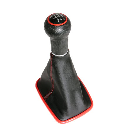Mansoane dedicate si nuca schimbator (Accesorii interior) - Manson cu nuca schimbator VW golf 4/Bora cu 6 viteze, rama rosie