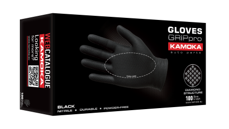 Manusi (Protectia muncii) - Manusi Nitril-EXTREME GRIP BLACK 100 PC (L)