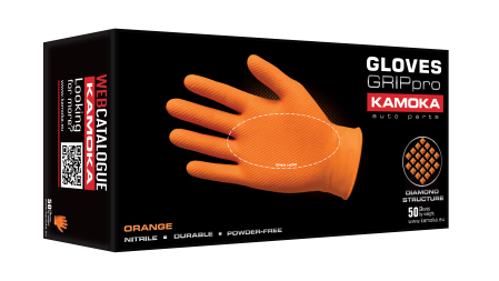 Manusi (Protectia muncii) - Manusi Nitril-EXTREME GRIP ORANGE 50 PC (M)