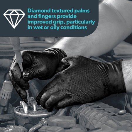 Manusi nitril PROTECT Black Diamond HD L ● 100 buc [4]