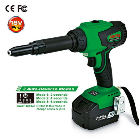 Masina de Nituit (Scule electrice) - Masina de Nituit Toptul Brushless Cordless 18V (Seria Pro) ● 2 acumulatori ● 11.800 N
