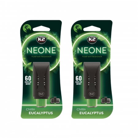 Branduri - Pachet 2 x odorizant auto grila ventilatie Puf-Puf K2 NEONE EUCALIPT (Unisex)
