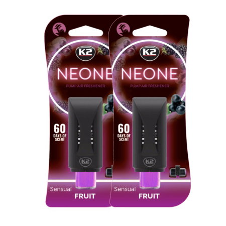 Branduri - Pachet 2 x Odorizant auto grila ventilatie Puf-Puf K2 Neone Sensual Fruit